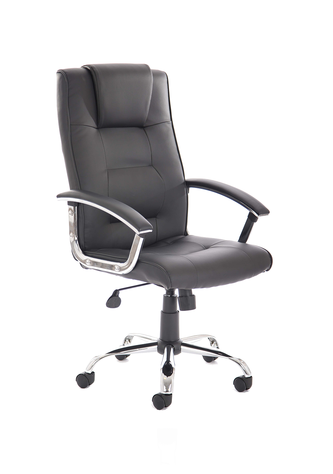 Thrift High Back Executive Black Leather Office Chair with Arms