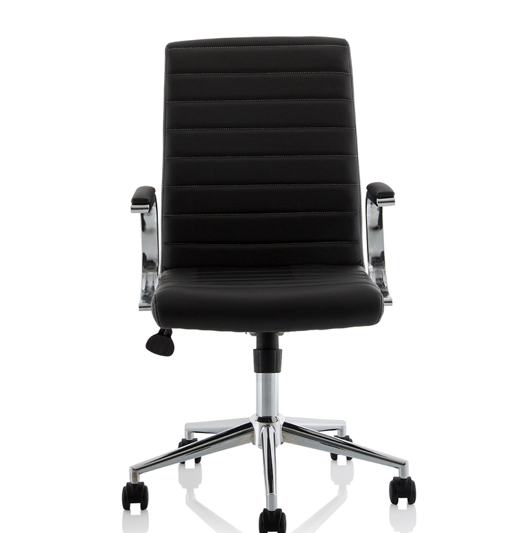 Ezra Medium Back Leather Executive Office Chair with Arms