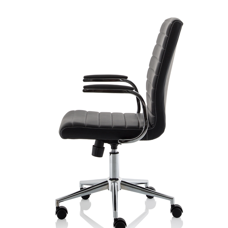 Ezra Medium Back Leather Executive Office Chair with Arms