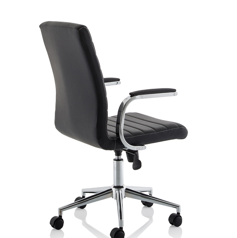 Ezra Medium Back Leather Executive Office Chair with Arms