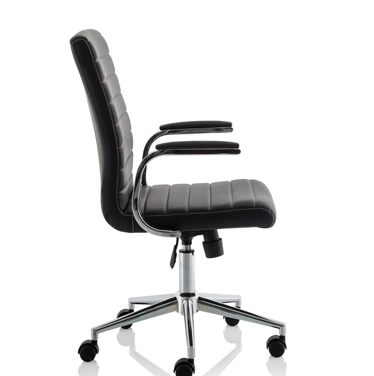 Ezra Medium Back Leather Executive Office Chair with Arms