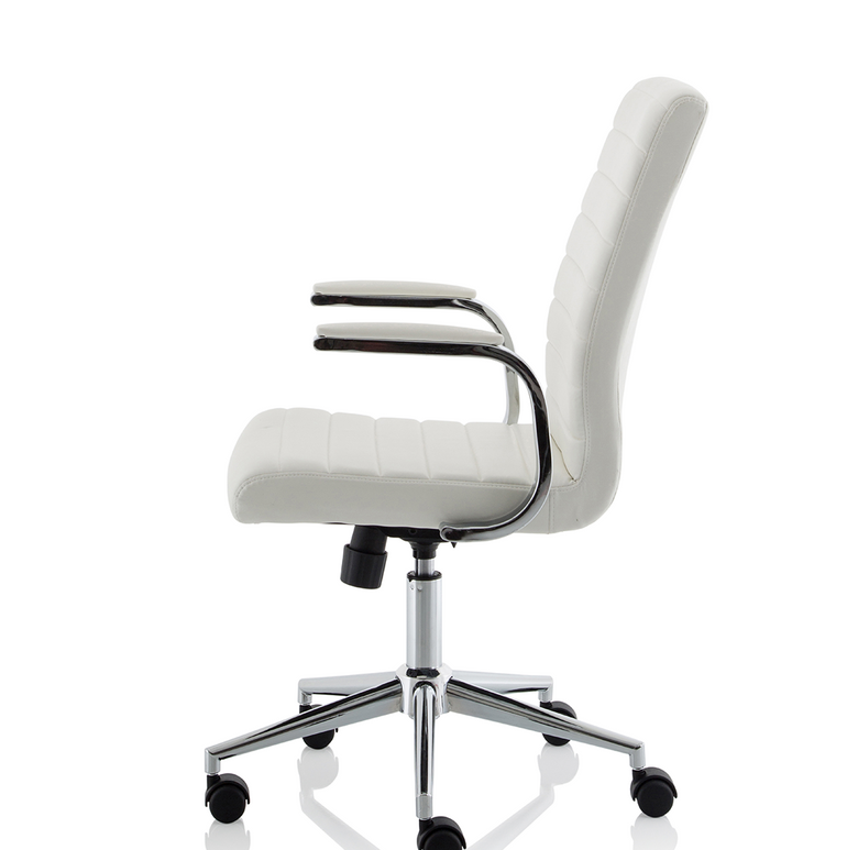 Ezra Medium Back Leather Executive Office Chair with Arms