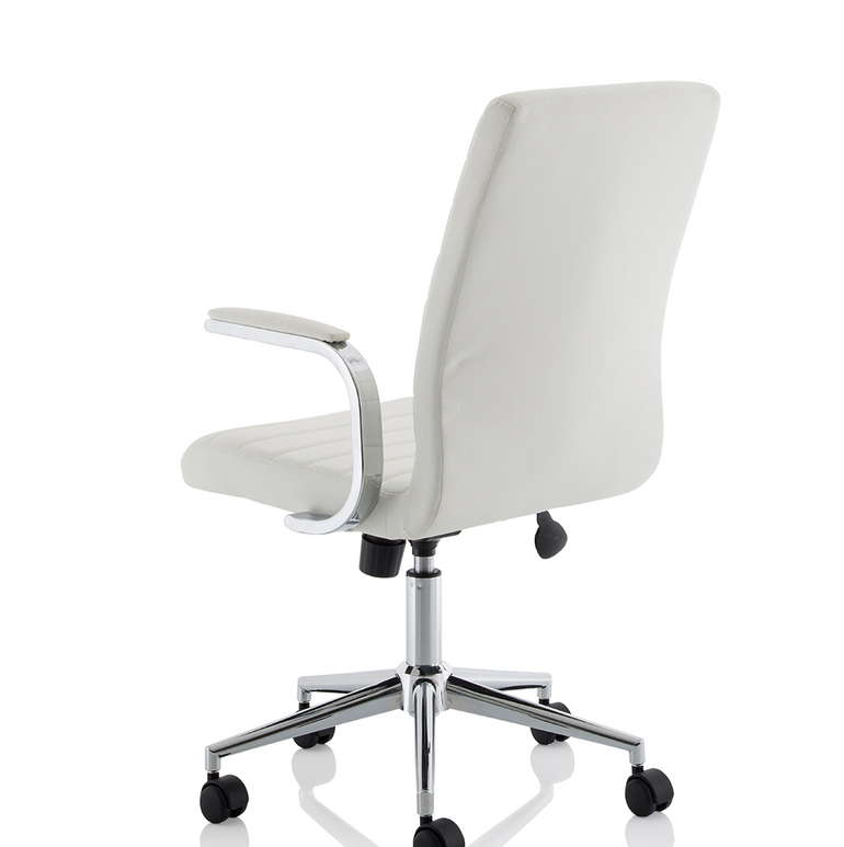 Ezra Medium Back Leather Executive Office Chair with Arms