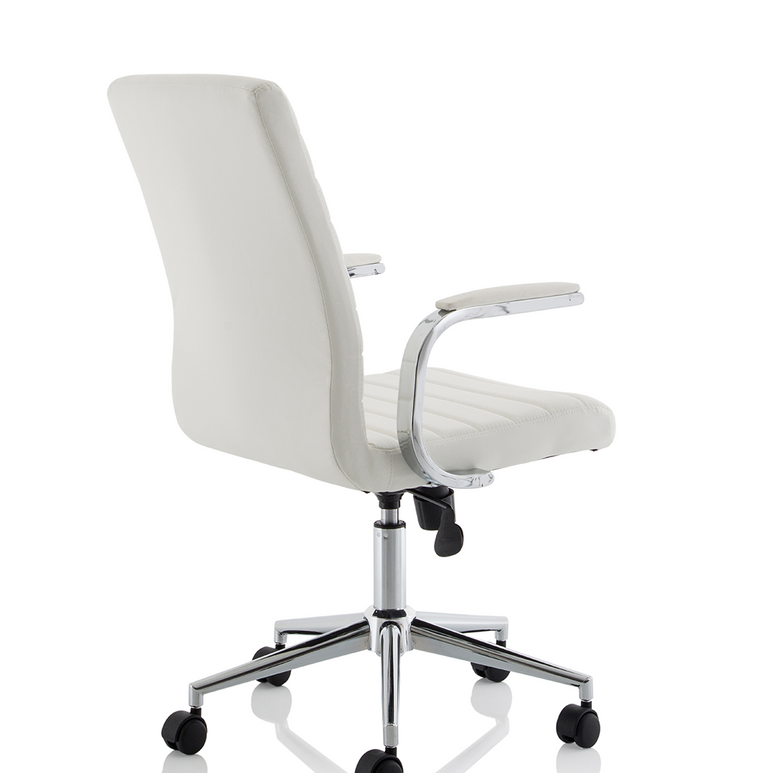 Ezra Medium Back Leather Executive Office Chair with Arms