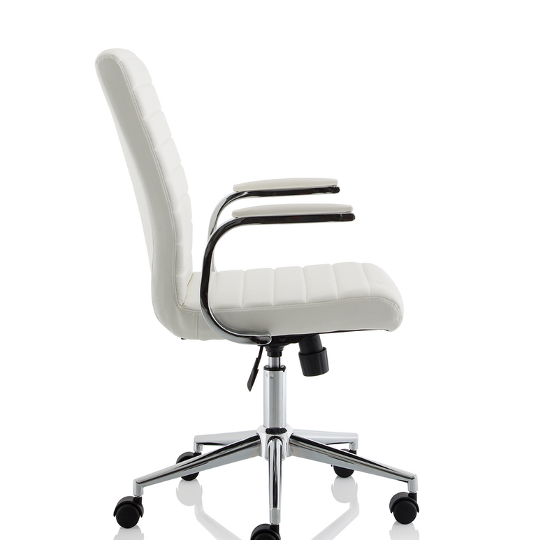 Ezra Medium Back Leather Executive Office Chair with Arms