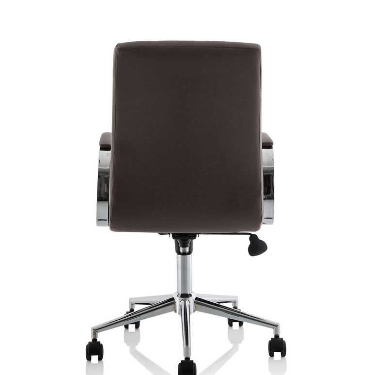 Ezra Medium Back Leather Executive Office Chair with Arms