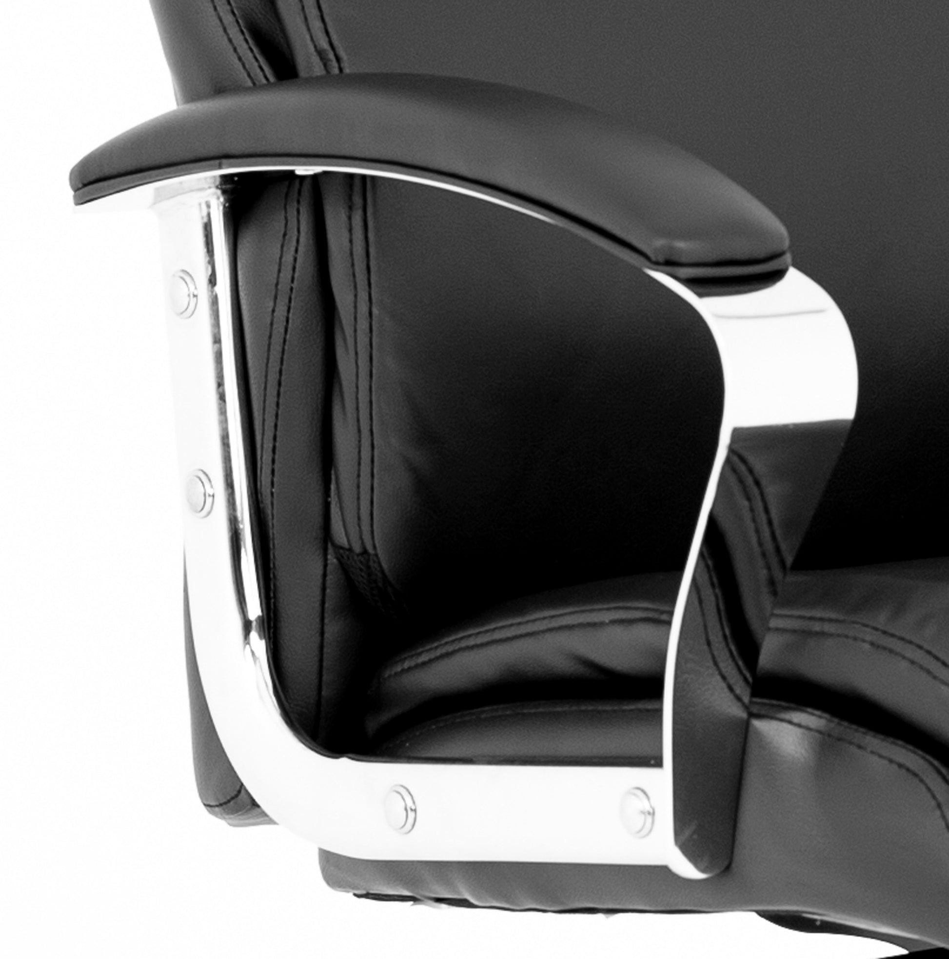 Tunis High Back Executive Black Leather Office Chair with Arms