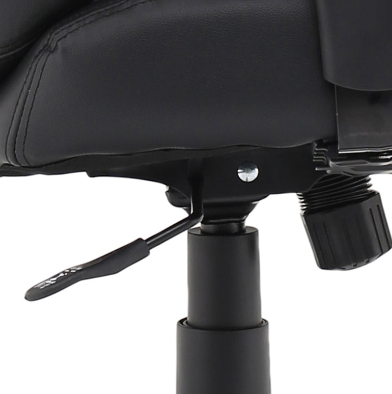 Winsor Medium Back Executive Black Leather Office Chair with Arms