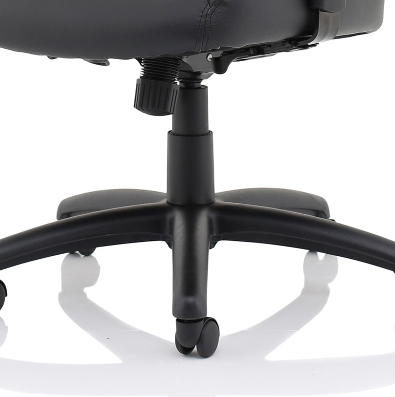 Winsor Medium Back Executive Black Leather Office Chair with Arms