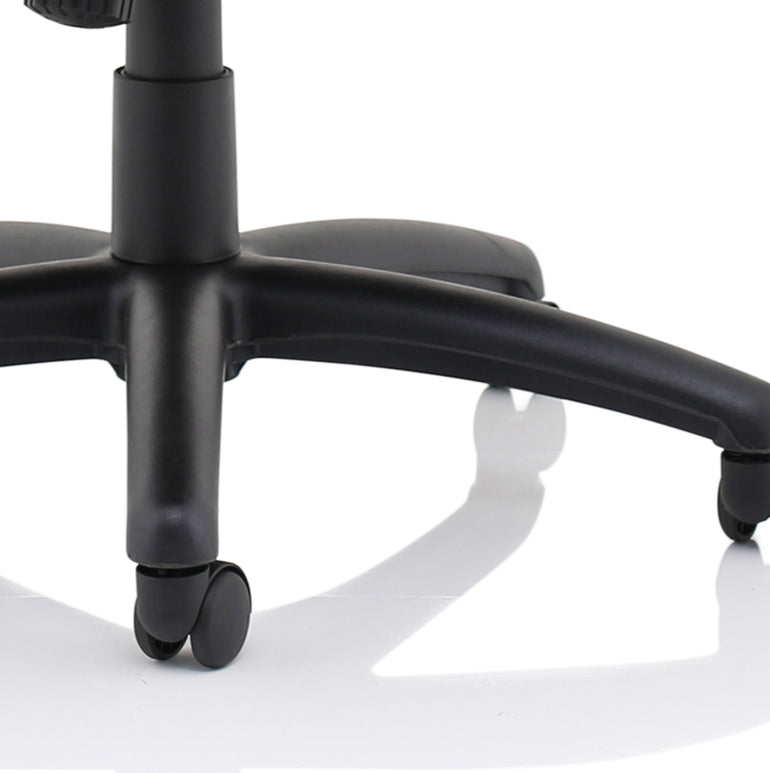 Winsor Medium Back Executive Black Leather Office Chair with Arms