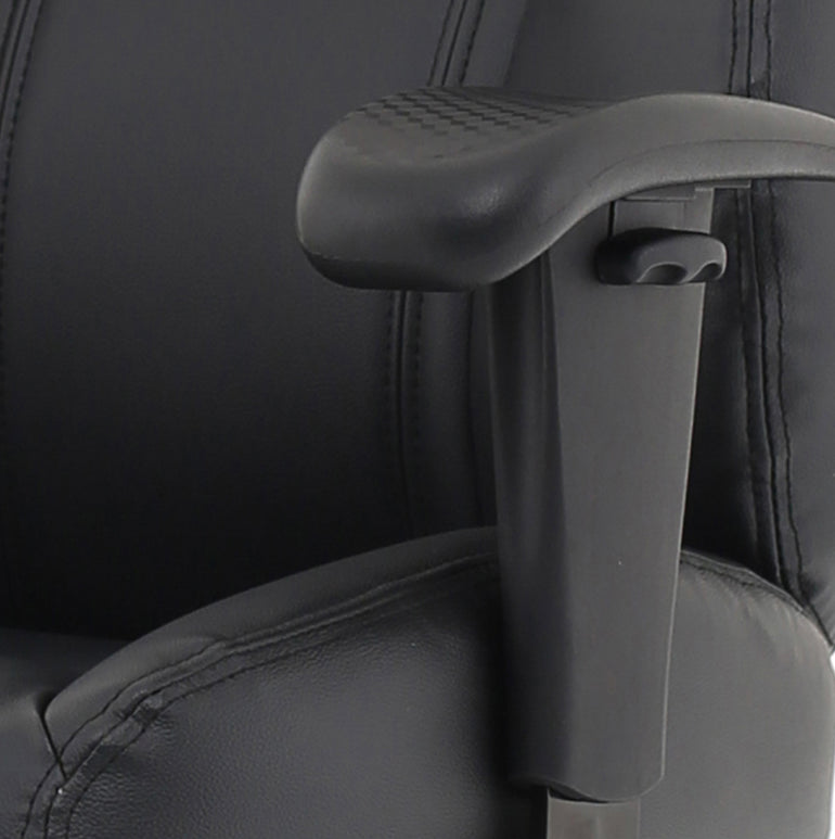 Winsor Medium Back Executive Black Leather Office Chair with Arms