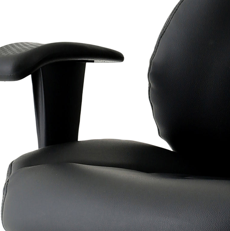 Winsor Medium Back Executive Black Leather Office Chair with Arms