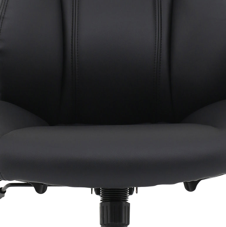 Winsor Medium Back Executive Black Leather Office Chair with Arms