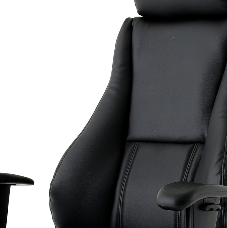 Winsor Medium Back Executive Black Leather Office Chair with Arms