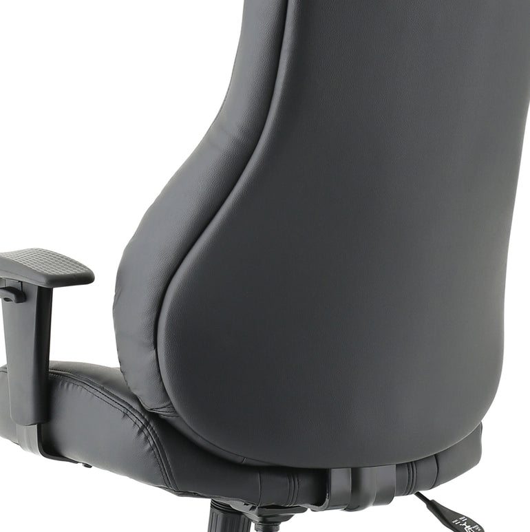 Winsor Medium Back Executive Black Leather Office Chair with Arms