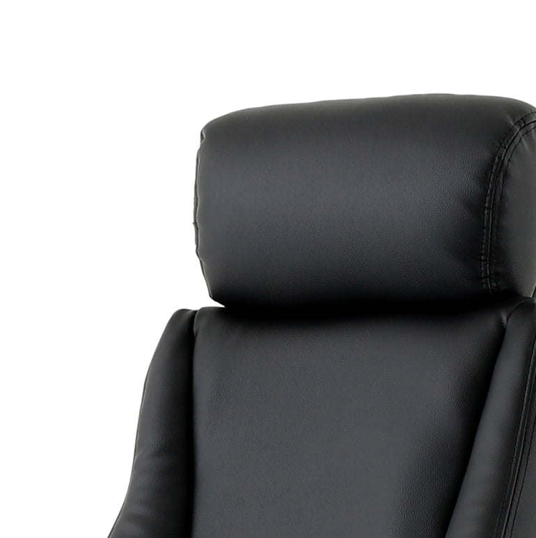 Winsor Medium Back Executive Black Leather Office Chair with Arms