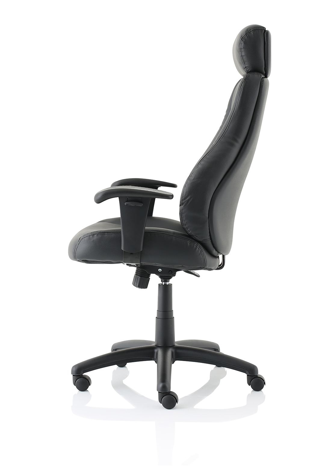 Winsor Medium Back Executive Black Leather Office Chair with Arms