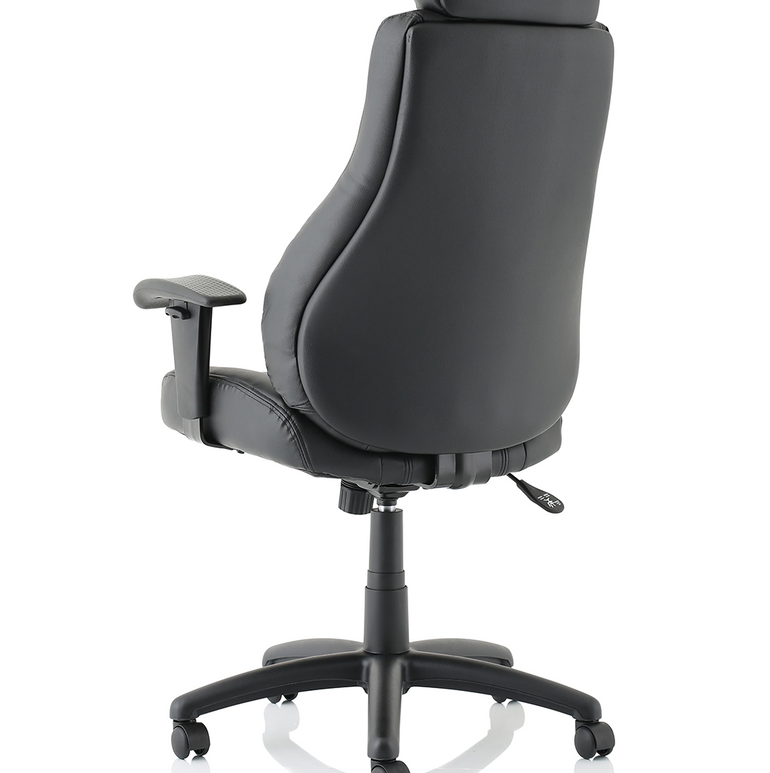 Winsor Medium Back Executive Black Leather Office Chair with Arms