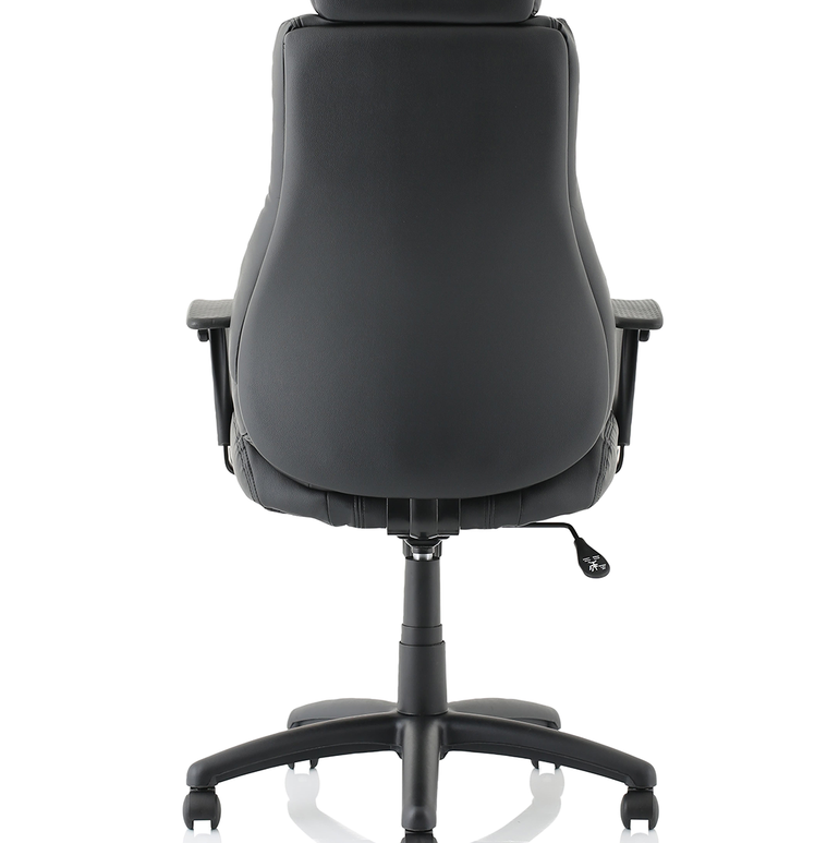 Winsor Medium Back Executive Black Leather Office Chair with Arms