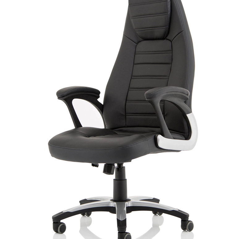 Metropolis High Back Black Leather Executive Office Chair