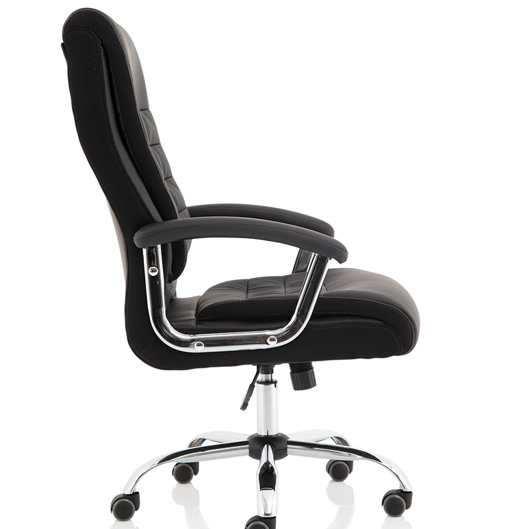 Dallas High Back Black Leather Executive Office Chair with Arms