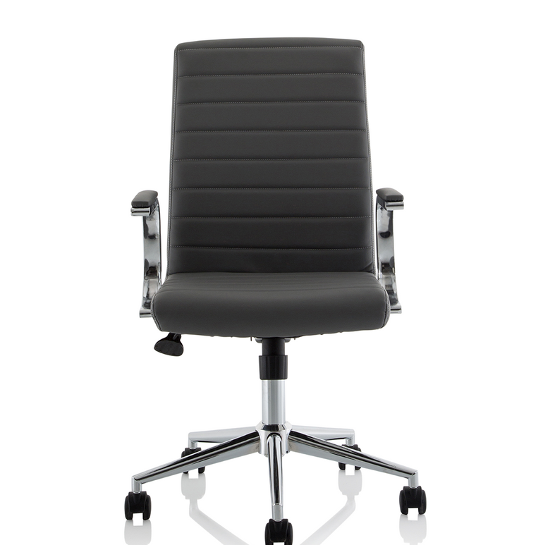 Ezra Medium Back Leather Executive Office Chair with Arms