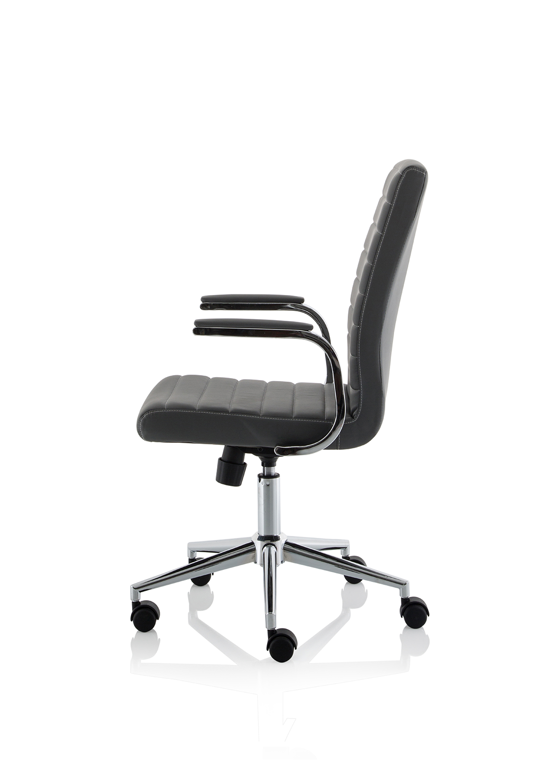 Ezra Medium Back Leather Executive Office Chair with Arms