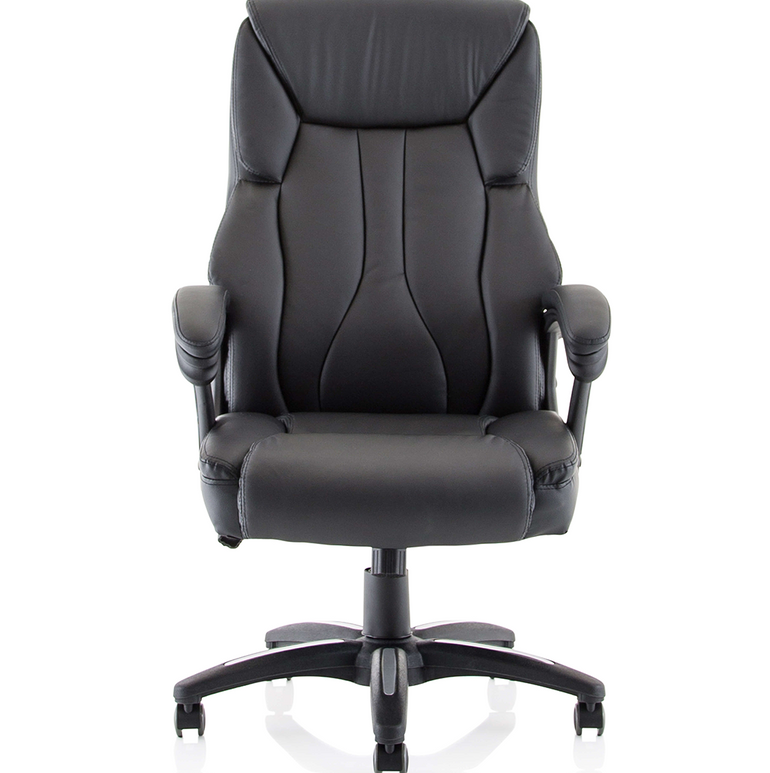 Stratford High Back Executive Black Leather Office Chair with Arms
