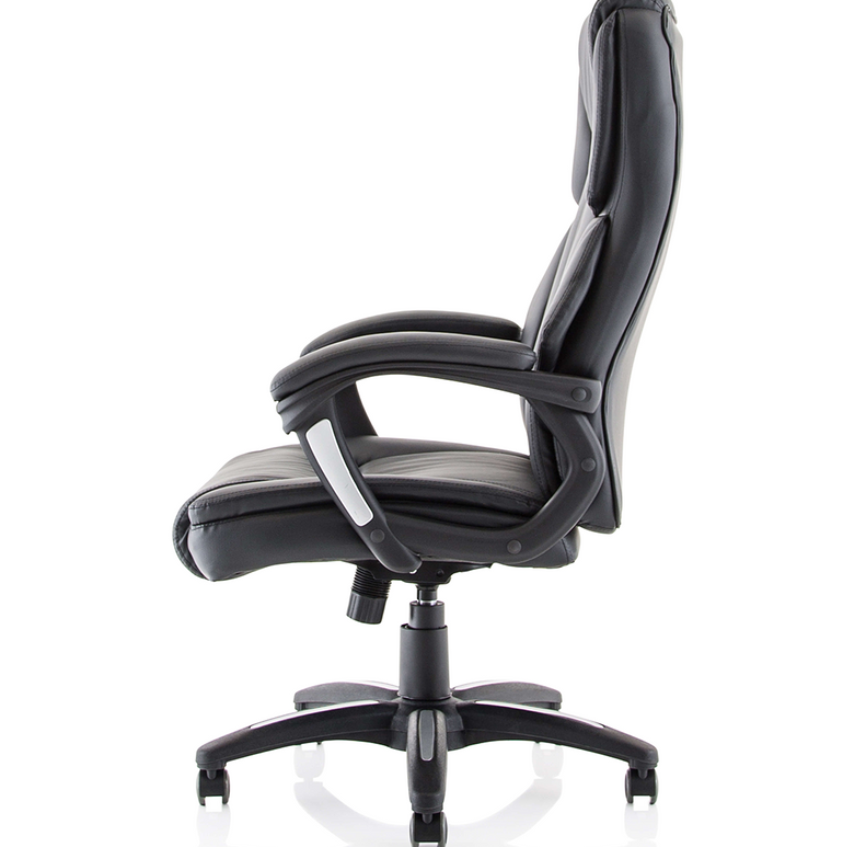 Stratford High Back Executive Black Leather Office Chair with Arms