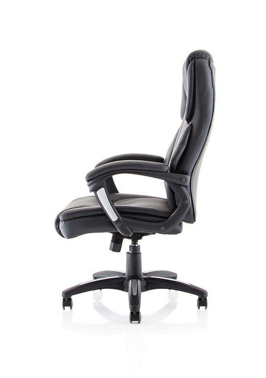 Stratford High Back Executive Black Leather Office Chair with Arms