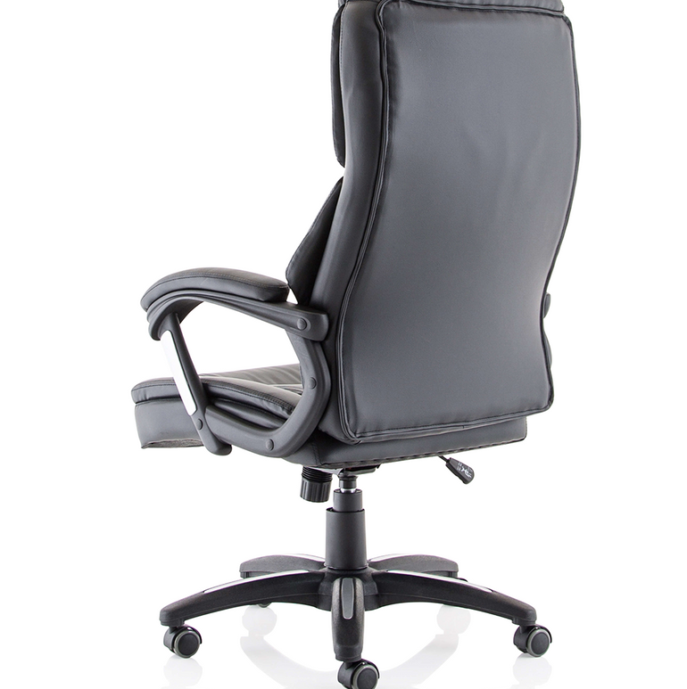 Stratford High Back Executive Black Leather Office Chair with Arms