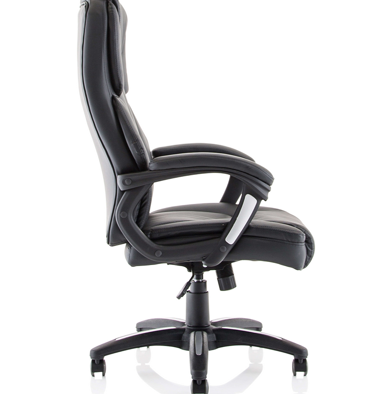 Stratford High Back Executive Black Leather Office Chair with Arms