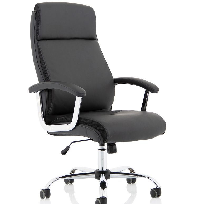 Hatley High Back Black Leather Executive Office Chair with Arms