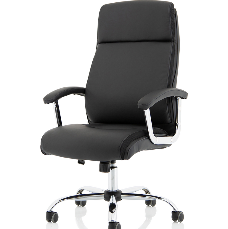 Hatley High Back Black Leather Executive Office Chair with Arms