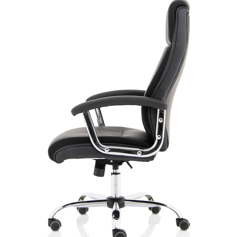 Hatley High Back Black Leather Executive Office Chair with Arms
