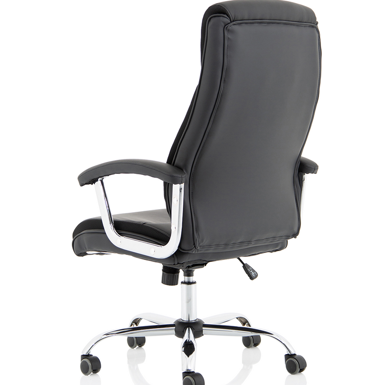 Hatley High Back Black Leather Executive Office Chair with Arms