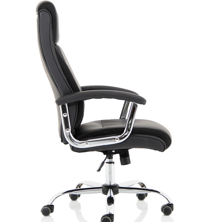 Hatley High Back Black Leather Executive Office Chair with Arms