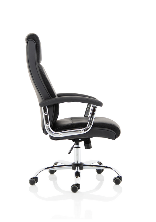 Hatley High Back Black Leather Executive Office Chair with Arms