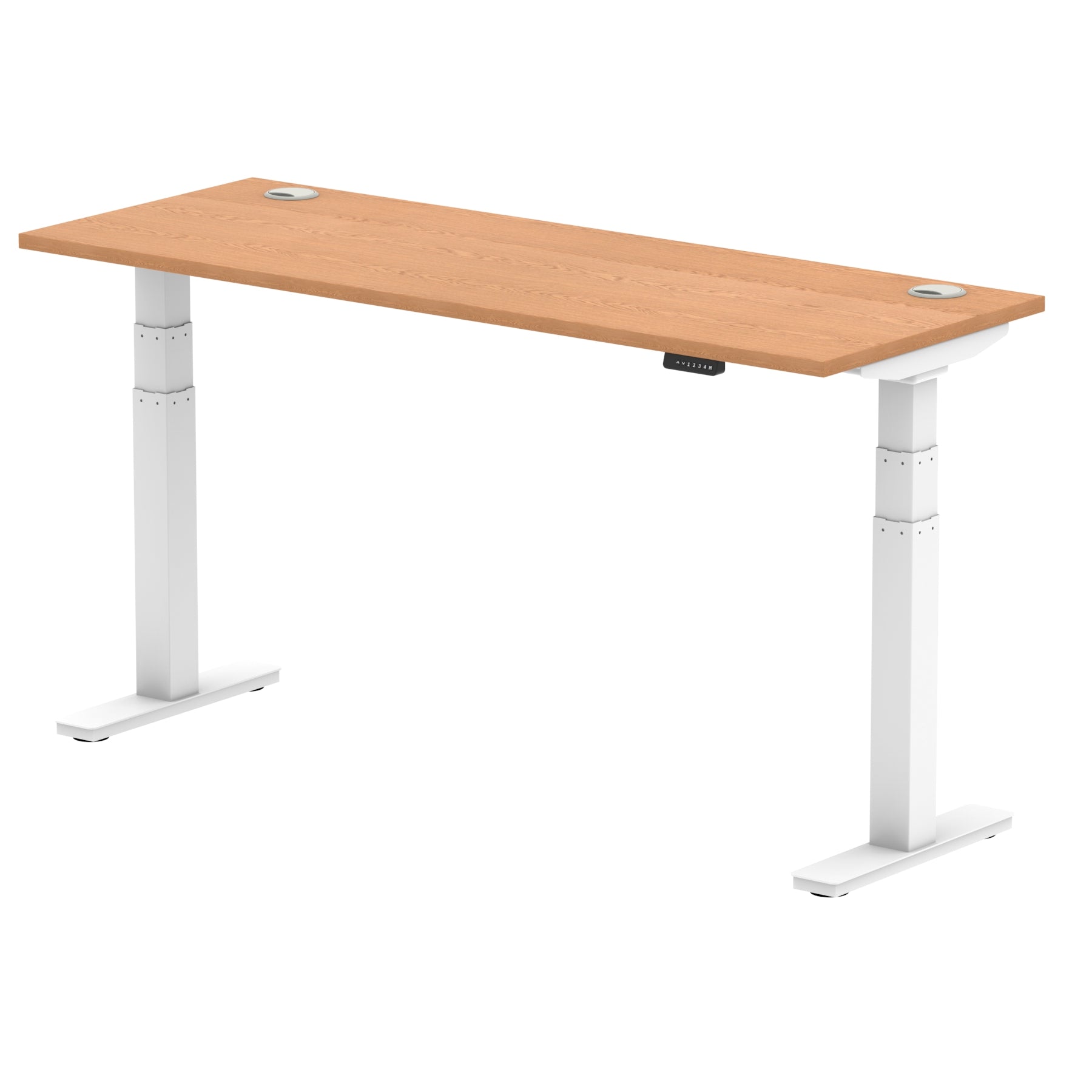 Air Height Adjustable Slimline Desk With Cable Ports