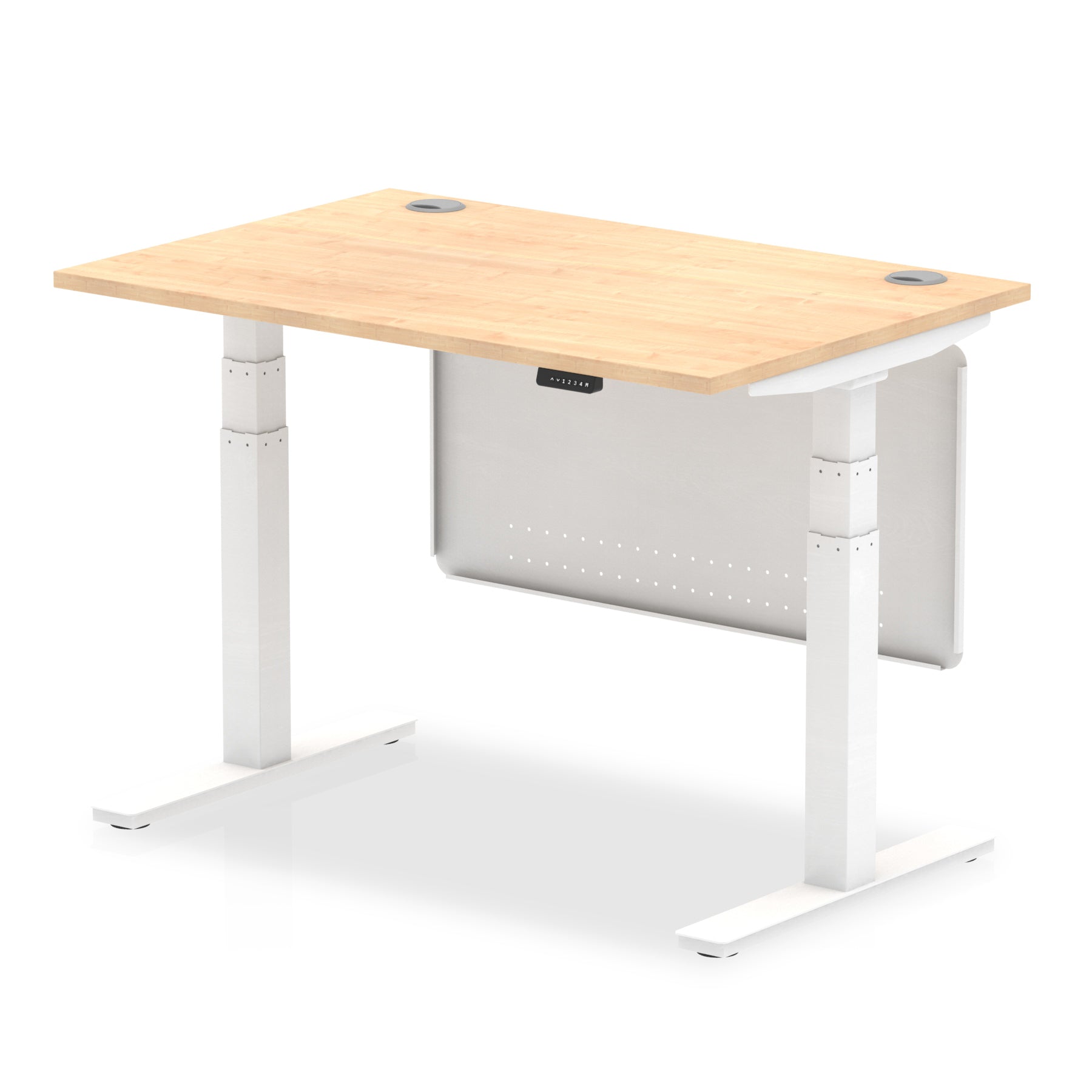 Air Height Adjustable Desk With Cable Ports With Steel Modesty Panel ...