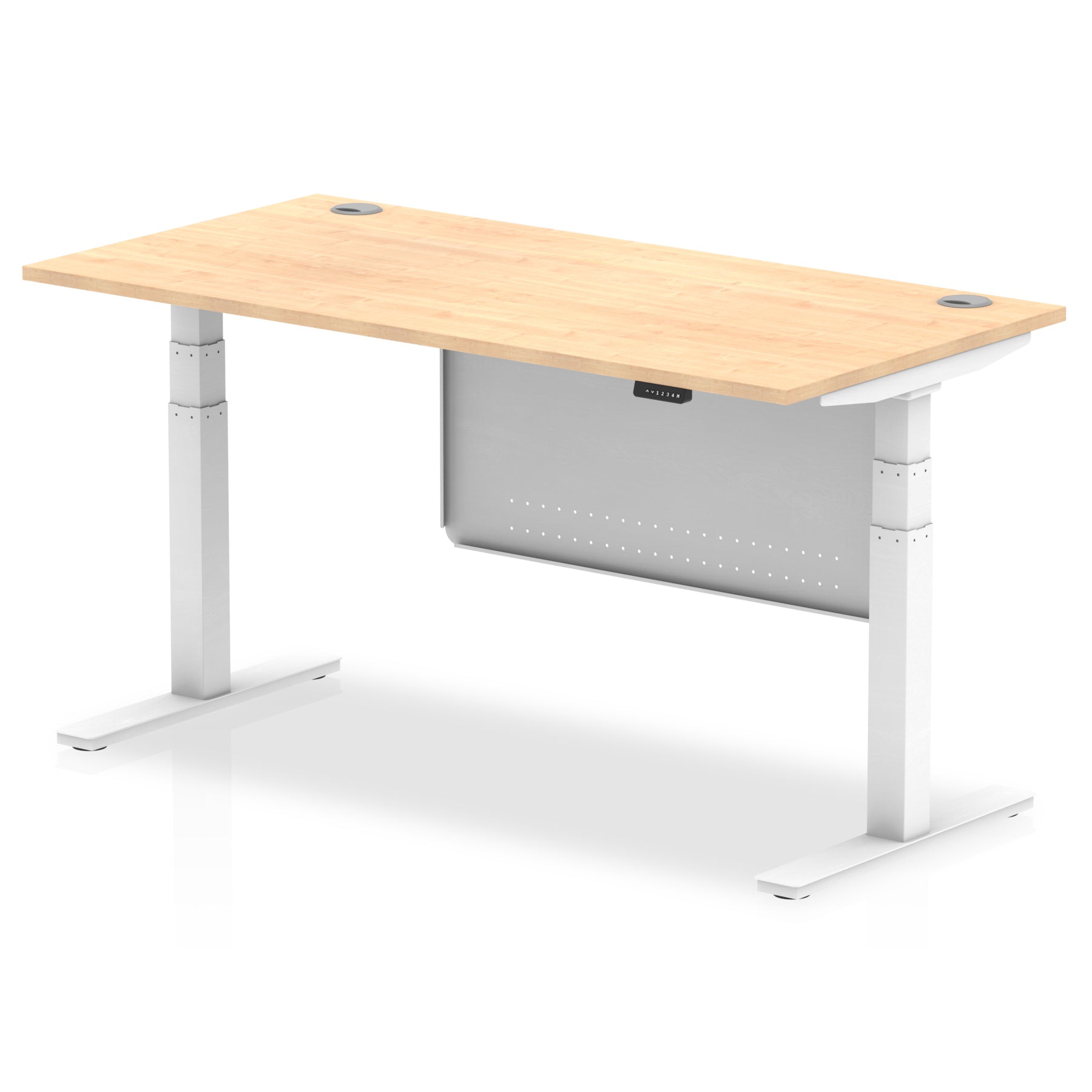 Air Height Adjustable Desk without Cable Ports with Steel Modesty Panel