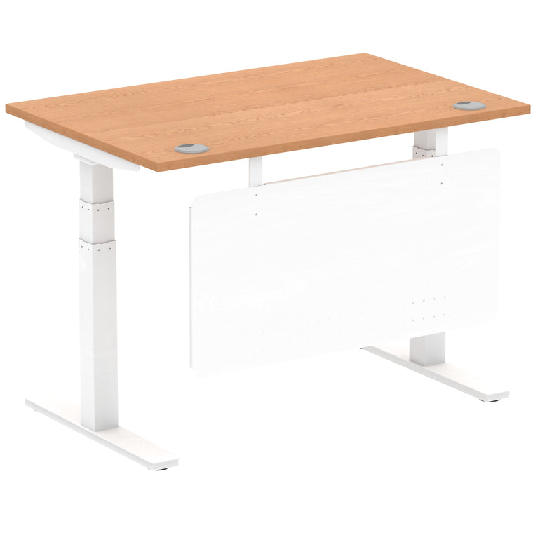 Air Height Adjustable Desk without Cable Ports with Steel Modesty Panel