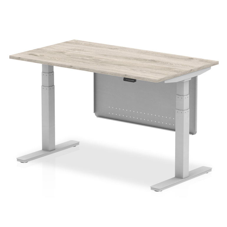Air Height Adjustable Desk without Cable Ports with Steel Modesty Panel