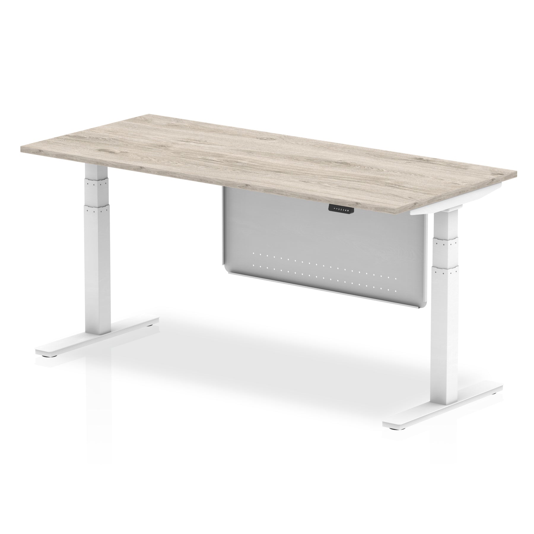 Air Height Adjustable Desk with Steel Modesty Panel