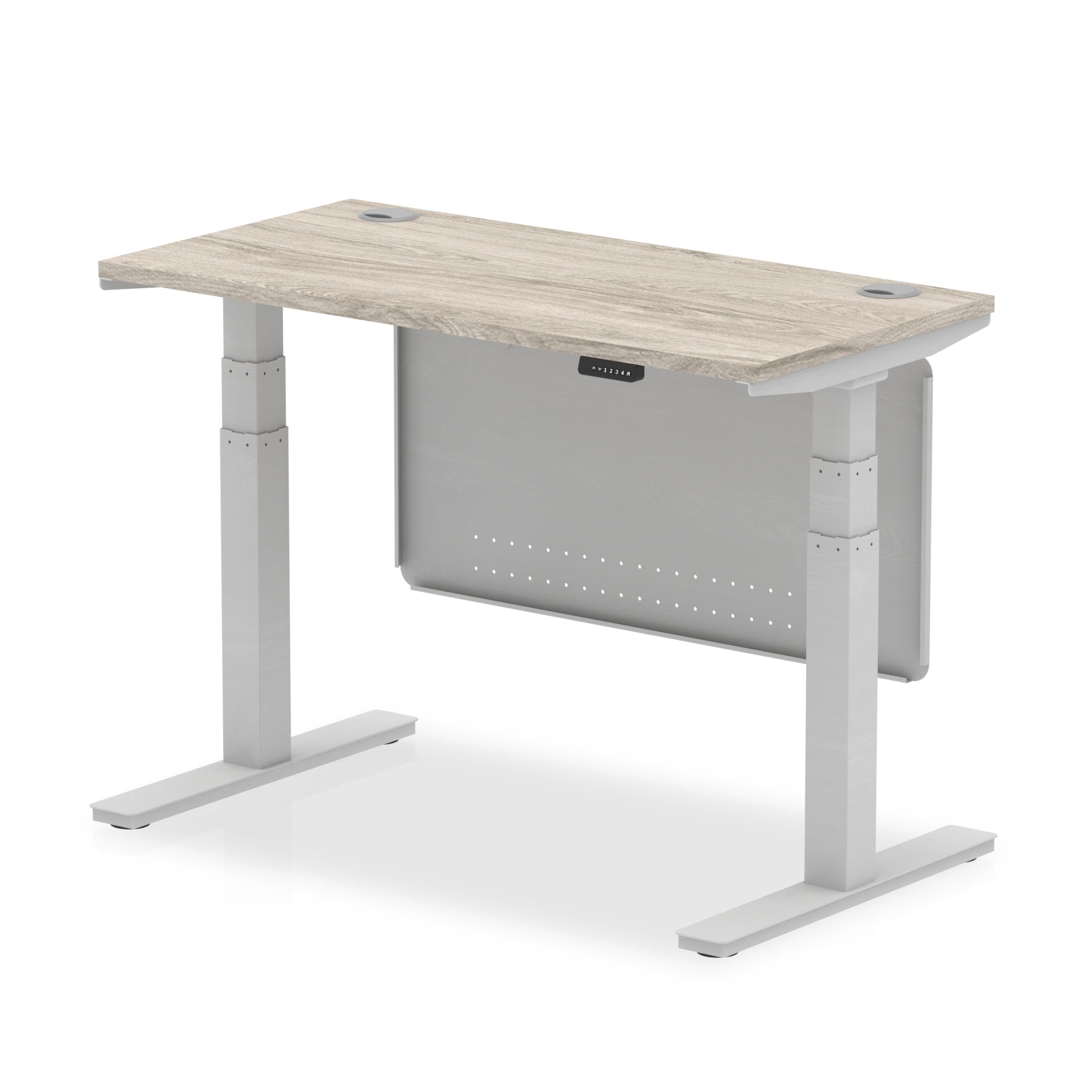Air Height Adjustable Slimline Desk With Cable Ports With Steel Modest ...