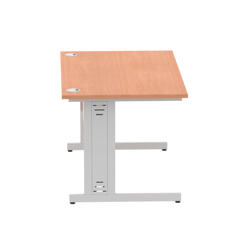 Impulse 1400mm Straight Desk Cable Managed Leg