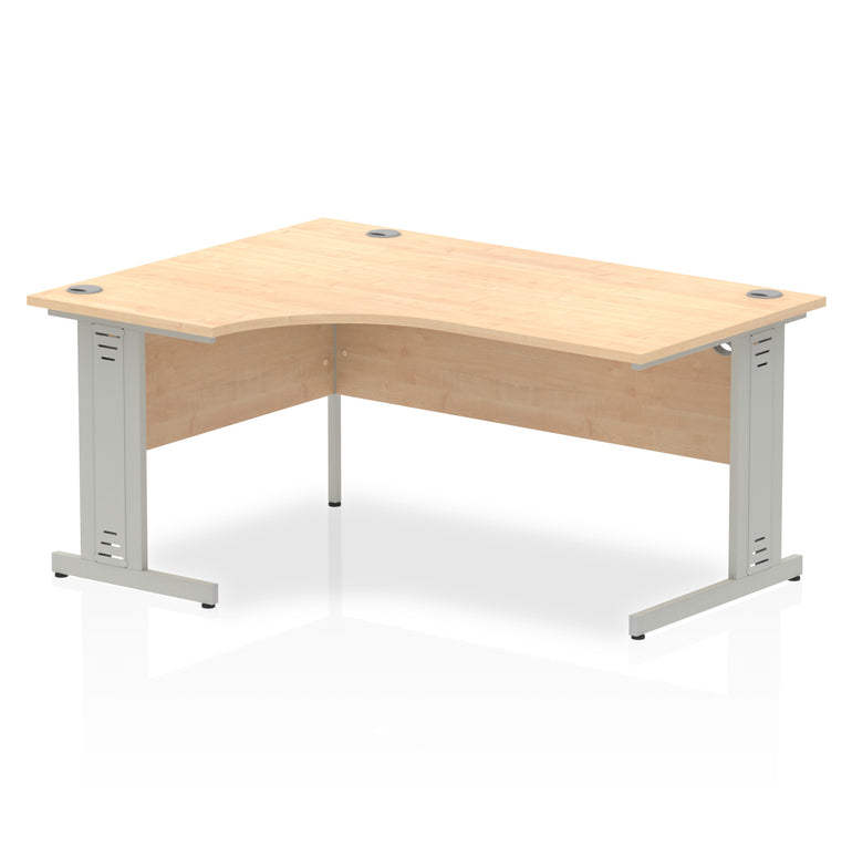 Impulse 1600mm Left Crescent Desk Cable Managed Leg