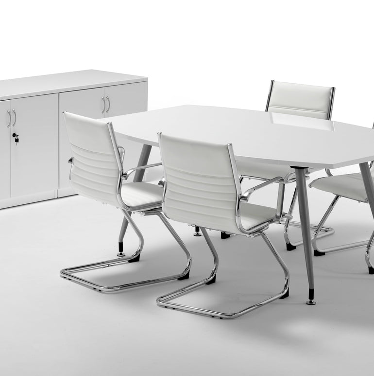 High Gloss Twin Cupboard With Credenza Top