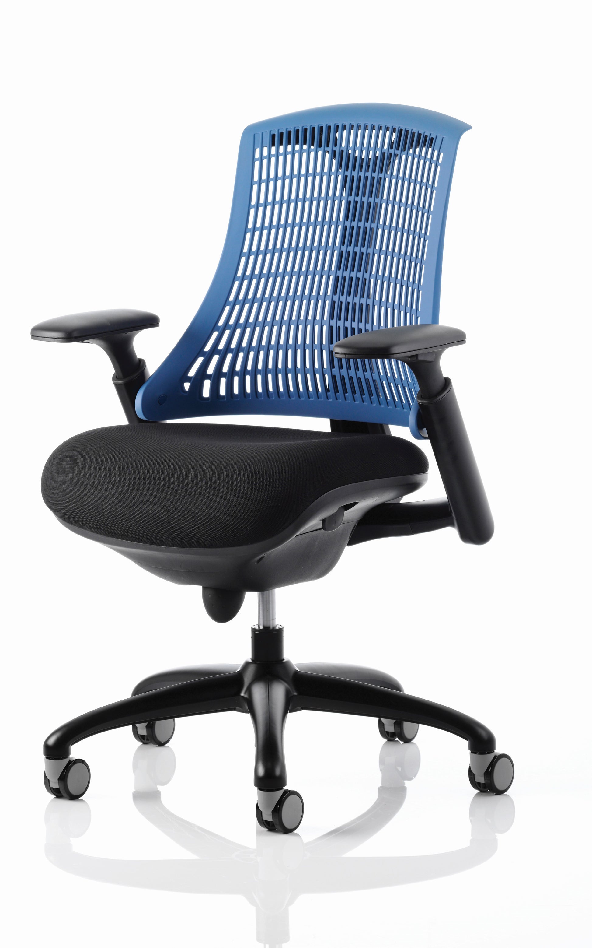 Flex Medium Back Black Frame Task Operator Office Chair with Arms
