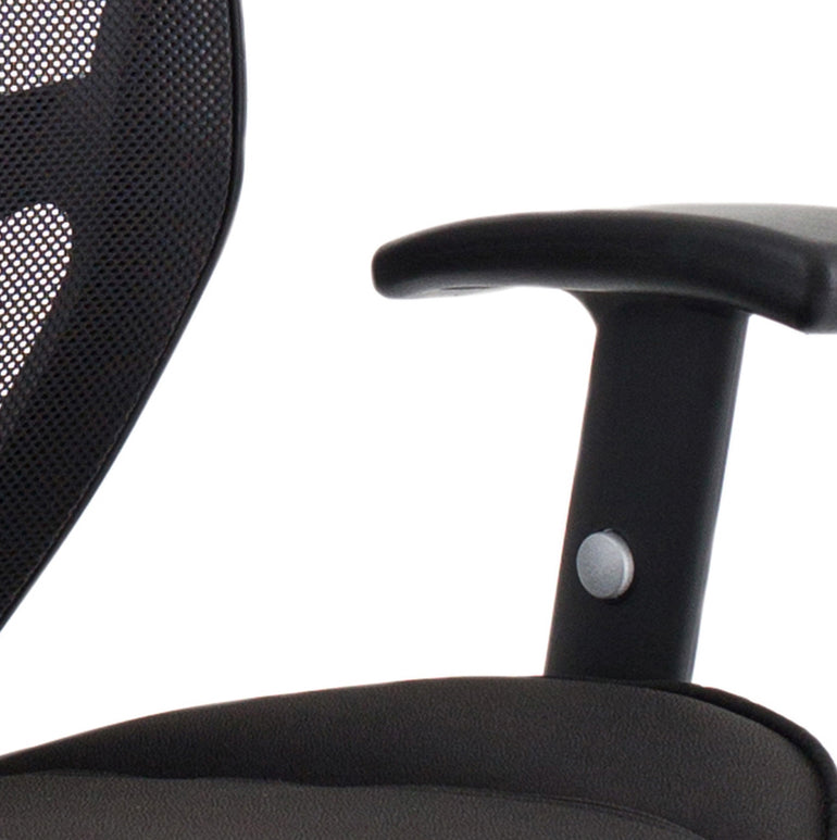 Denver High Mesh Back Black Task Operator Office Chair with Arms